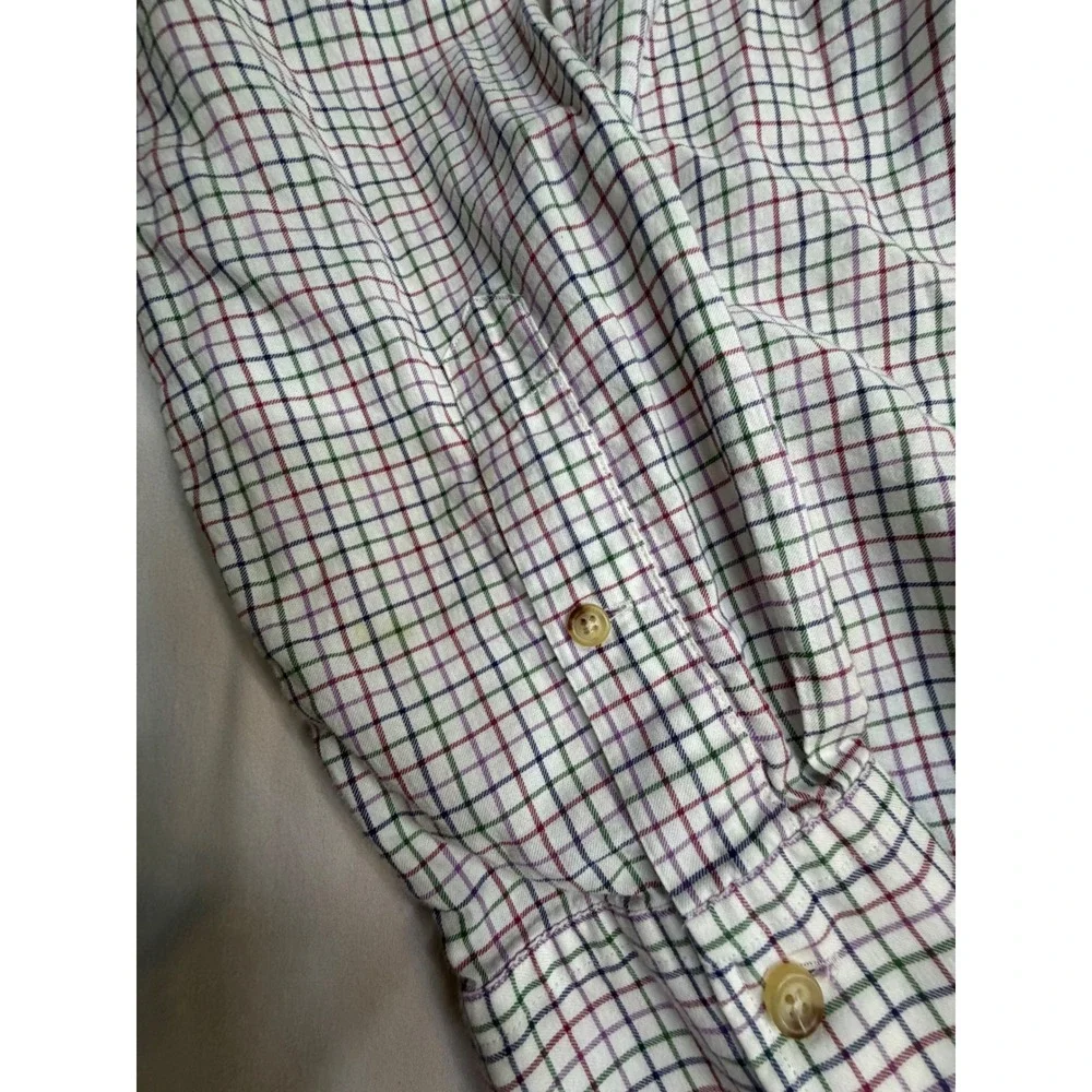 Polo Ralph Lauren XL Mens Button Down Shirt Tattersall Check Multi Color Cotton
